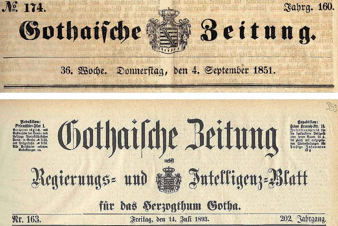 Gothaische Zeitung digital (1850-1918)
